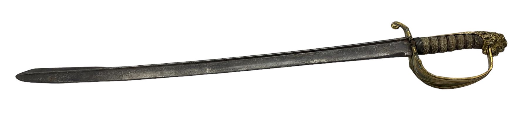 Early 19th century Naval officers sword with pipe back blade