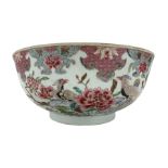 18th century Chinese Export Famille Rose punch bowl