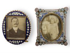 Two 19th/ early 20th century Italian Micro mosaic frames by Fabbrica Angelo Pessar