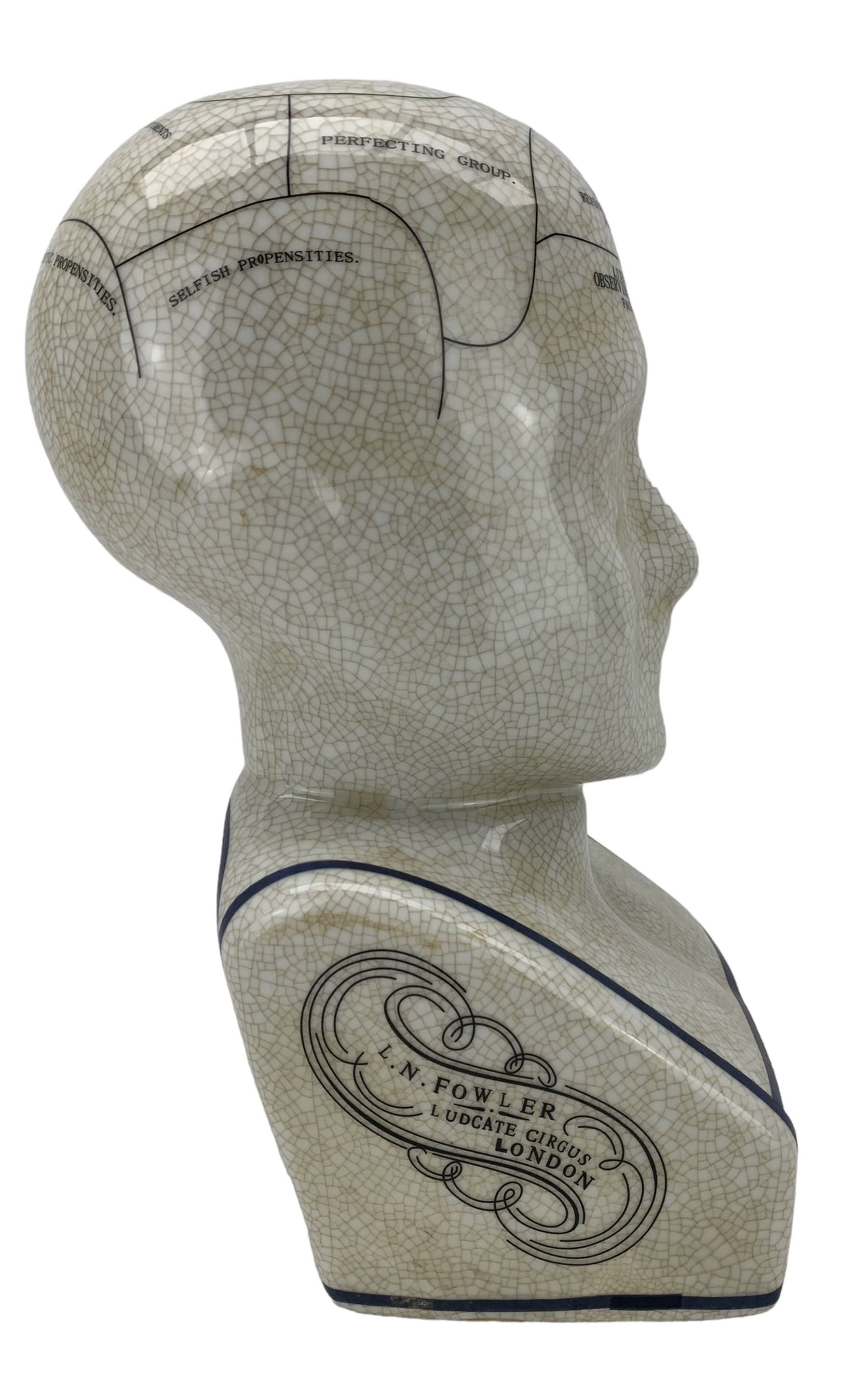 Ceramic Phrenology bust after L.N. Fowler - Image 4 of 4