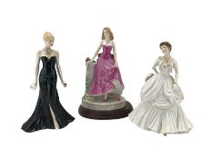Three Royal Worcester figures comprising limited edition 'Midnight Rendezvous' no. 602/1000