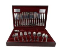 Canteen of stainless steel bead edge cutlery for eight covers