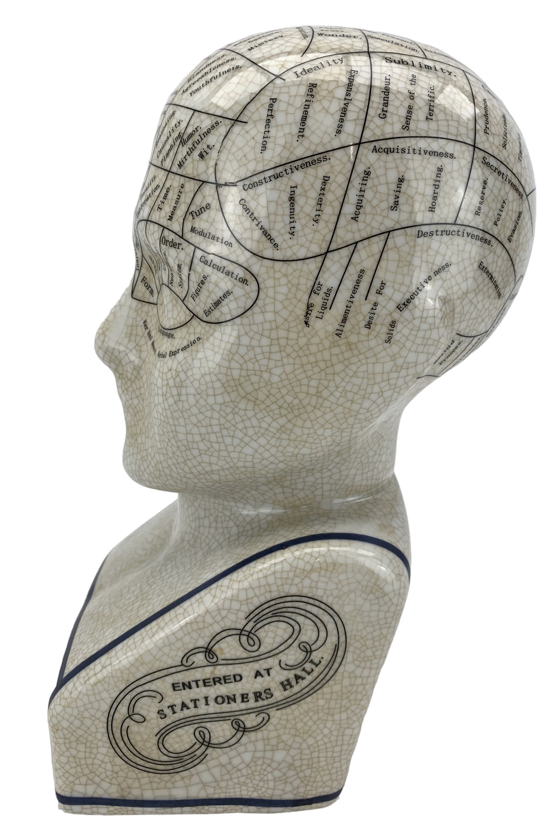 Ceramic Phrenology bust after L.N. Fowler - Image 2 of 4