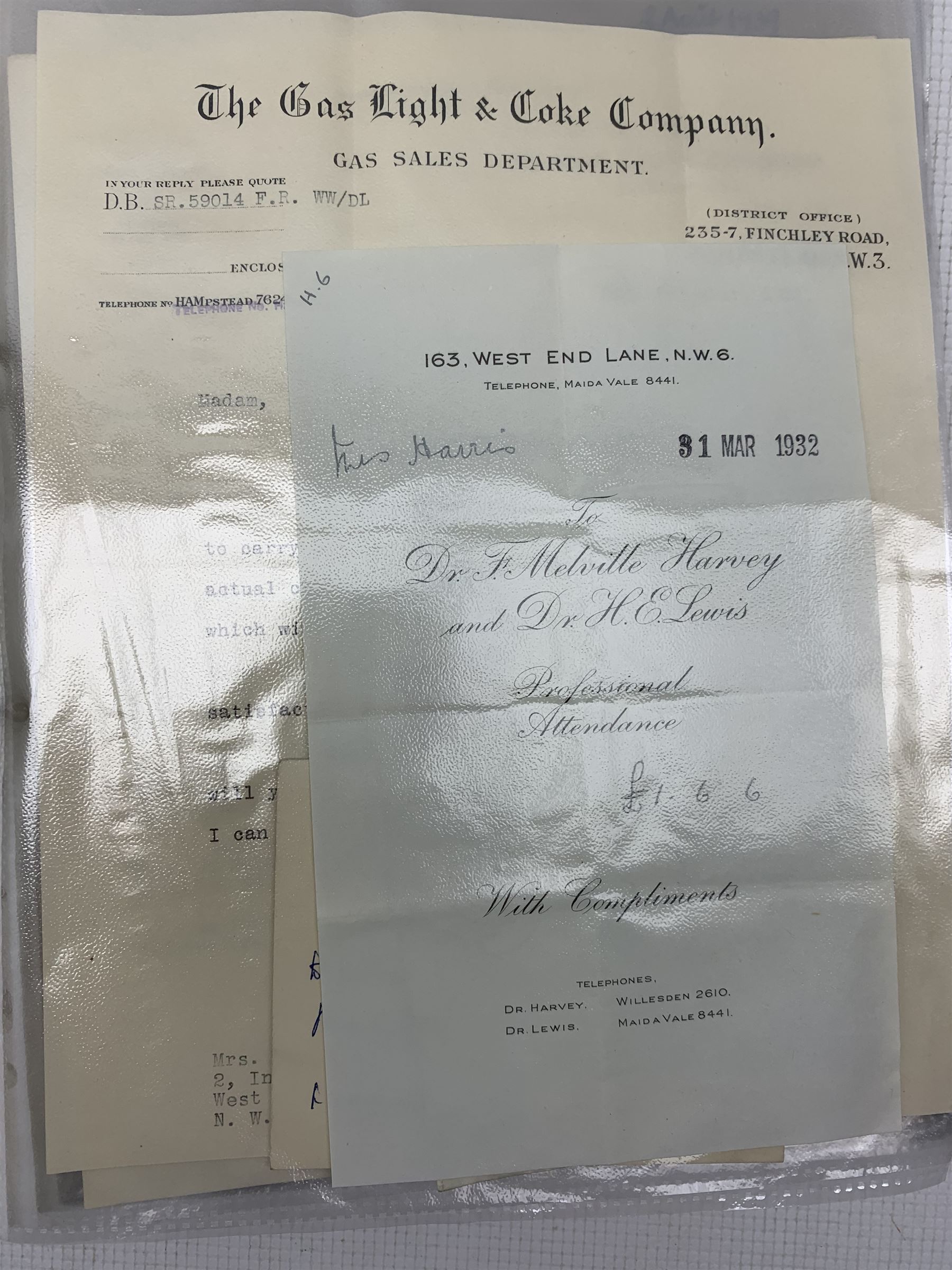 Two folders of ephemera including correspondence concerning Marine K Goggins 1945/6 - Image 3 of 10