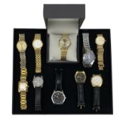 Collection of ten wristwatches including Seiko