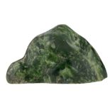 Chinese scholars polished green hardstone boulder 15cm x 27cm