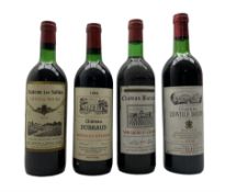 Four bottles of wine comprising Chateau Dubraud 1984 Bordeaux Sup�rieur