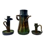 Three pieces of Art Nouveau pottery