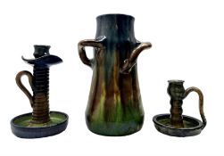 Three pieces of Art Nouveau pottery