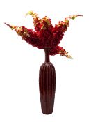 Contemporary red floor vase