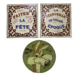 Two French circus posters 'Faites la Fete' and 'La Merveille de Notre Epoque' 71cm x 77cm together