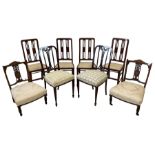 Pair Edwardian inlaid walnut nursing chairs