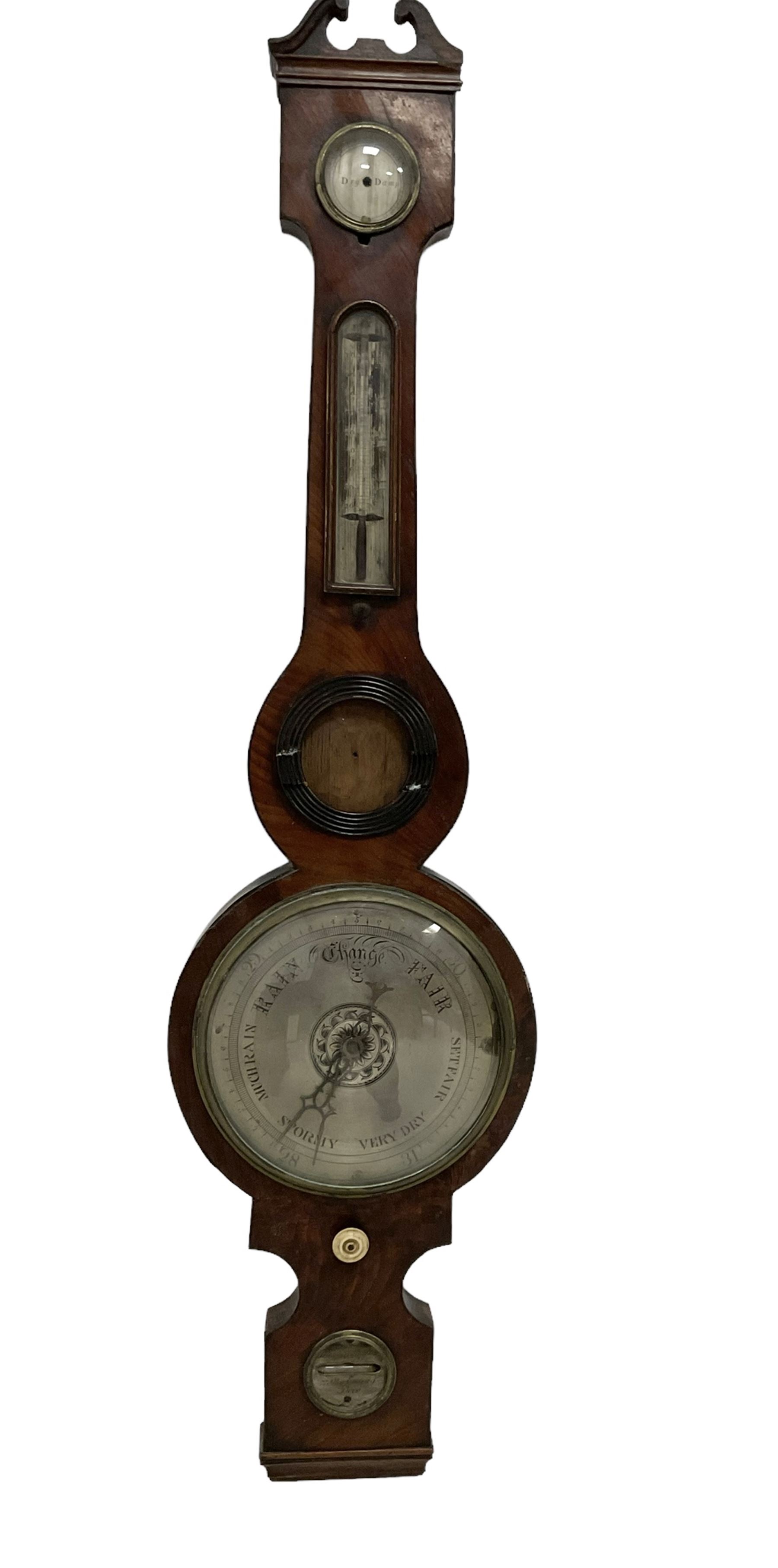 Victorian mercury barometer in a mahogany case