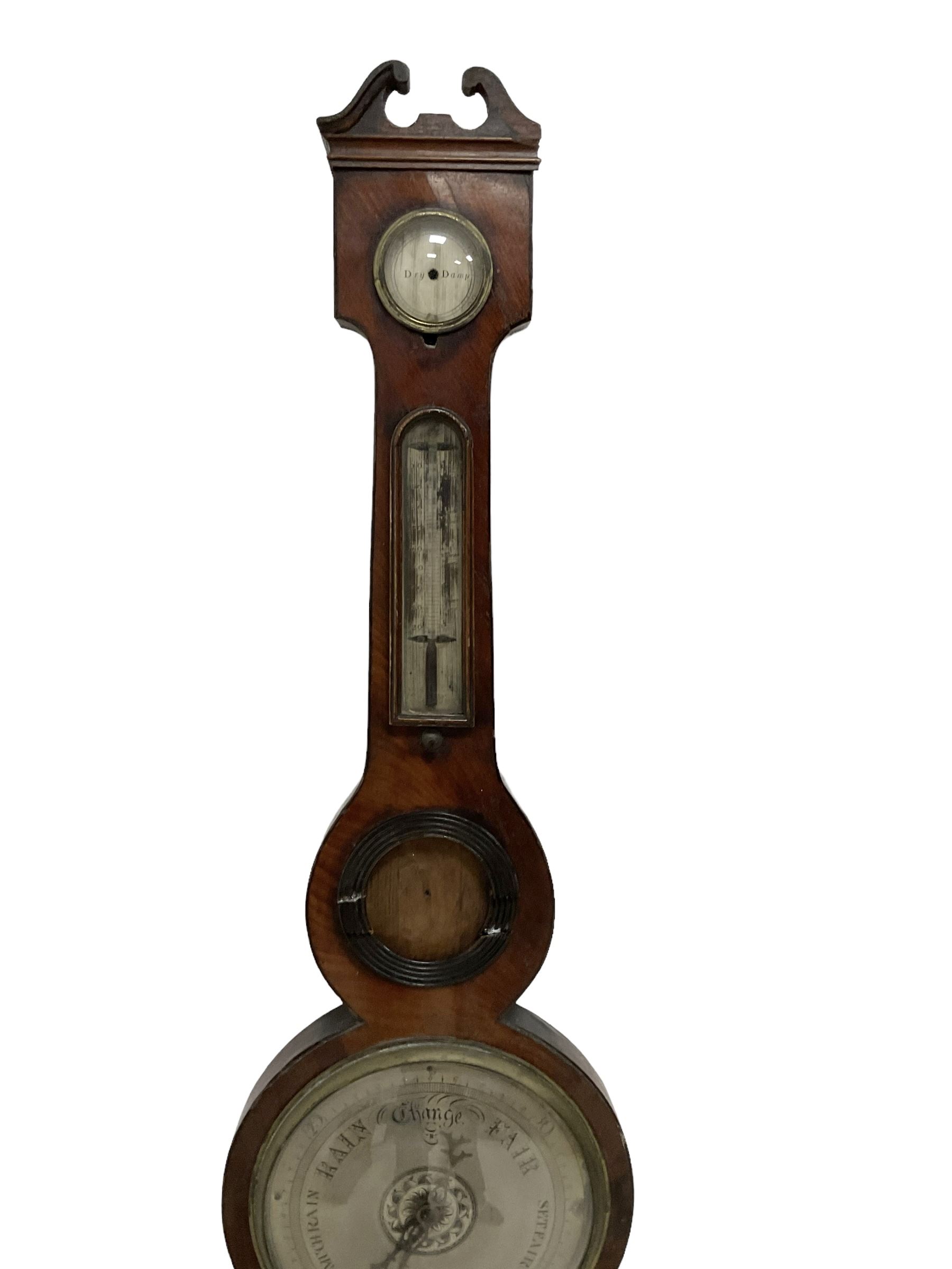 Victorian mercury barometer in a mahogany case - Image 3 of 3