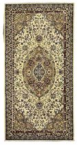 Persian design sage green ground rug