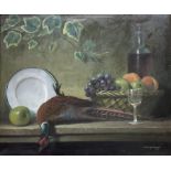 Thompson (English School 20th century): Still Life of Pheasant and Fruit