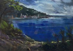 Christopher John Assheton-Stones (British 1947-1999): Coastal Bay Landscape