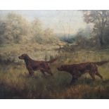After Percival Leonard Rosseau (American/French 1859 -1937): 'Irish Setters on Point'