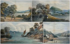 Henry Magenis (British 19th century): Sailing Lakeland Scenes