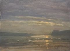 William Burns (British 1923-2010): 'Sunset - Tenby South Wales'
