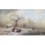 John Lovell (British Late 19th century): 'A Winter Scene'