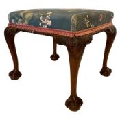 Early 20th century George III design mahogany stool