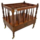 Late Victorian walnut Canterbury