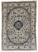 Perisan Kashan ivory ground rug