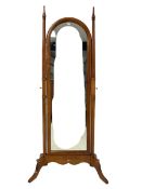 Victorian design mahogany framed full-length cheval mirror