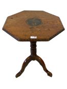 19th century walnut tripod wine table