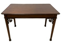 George III Chippendale design mahogany silver table