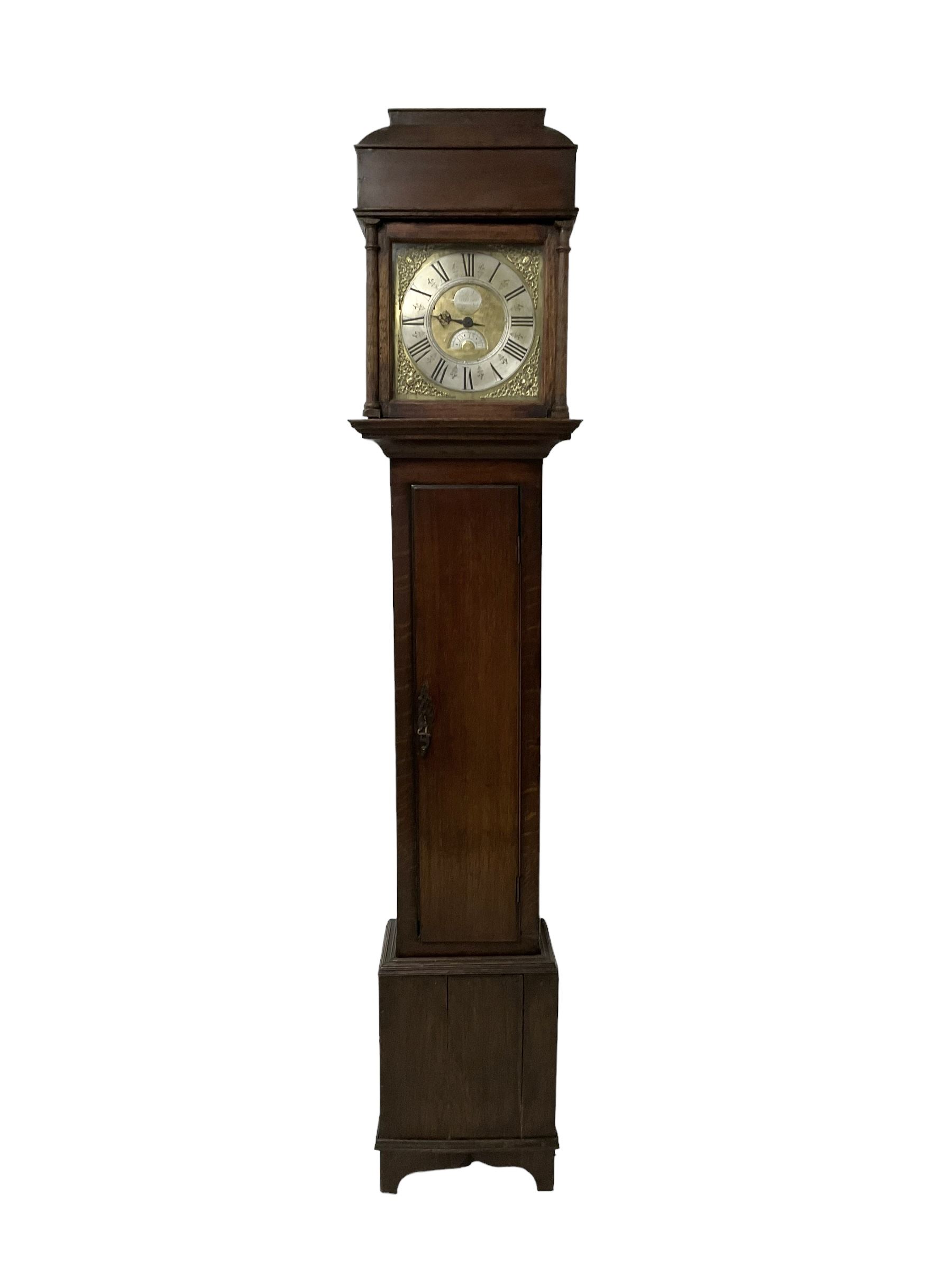 Robert Parkinson of Lancaster - an early George II oak cased 30 hr longcase clock - Image 3 of 7