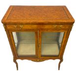Early 20th century Kingwood parquetry display cabinet