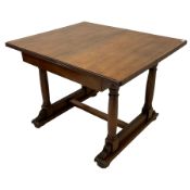 The Ee-Zi-Way - early 20th century walnut 'One Motion Extending Table'