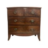 Early 19th century mahogany bow-front chest