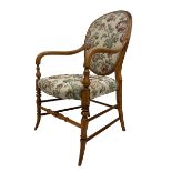 Victorian maple cameo back bedroom chair