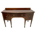 Edwardian mahogany bow-front sideboard