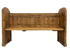 19th century waxed pine pew or bench