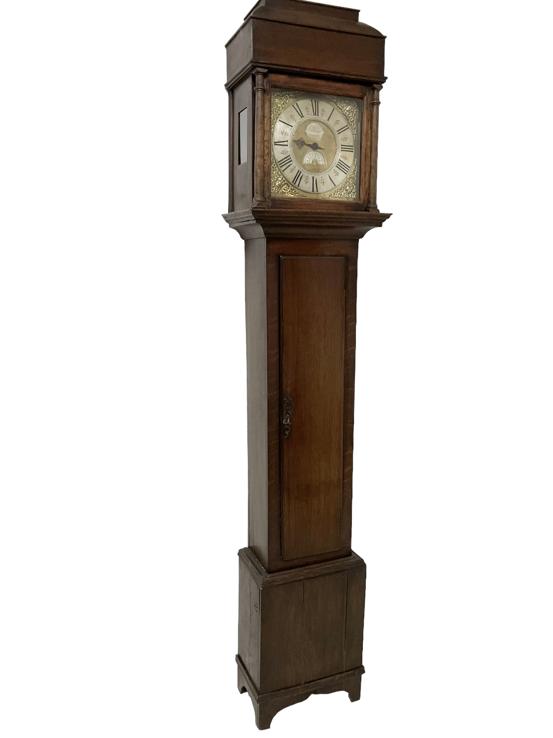 Robert Parkinson of Lancaster - an early George II oak cased 30 hr longcase clock