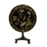 19th century chinoiserie design tilt-top table occasional table