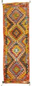 Chobi Kilim multi-colour runner rug