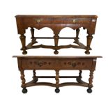 18th century inlaid walnut base for chest-on-stand