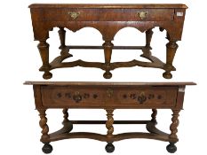 18th century inlaid walnut base for chest-on-stand
