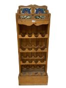 20th century rustic pine wine rack