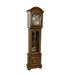 Richard Broad of Bodmin - 20th century bespoke 8-day oak longcase clock