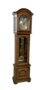 Richard Broad of Bodmin - 20th century bespoke 8-day oak longcase clock