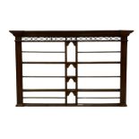 George III oak plate rack