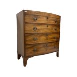 George III mahogany bow-front chest