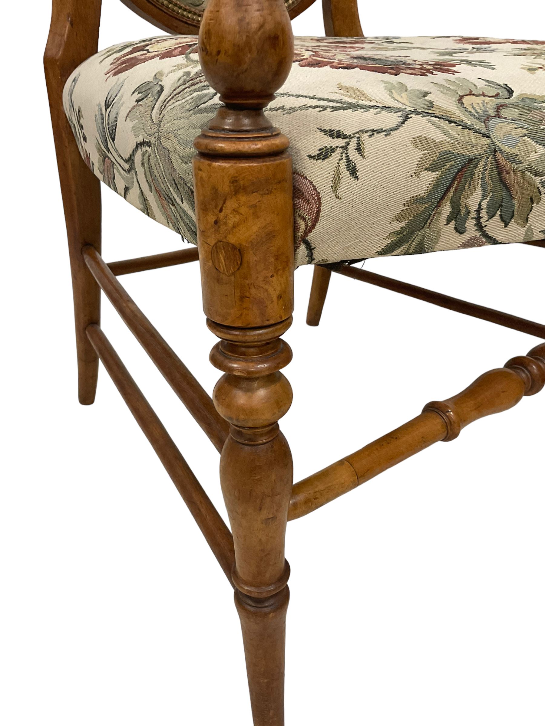 Victorian maple cameo back bedroom chair - Image 5 of 7