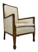 Edwardian mahogany framed armchair